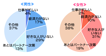 結婚できない原因は何だと思いますか？